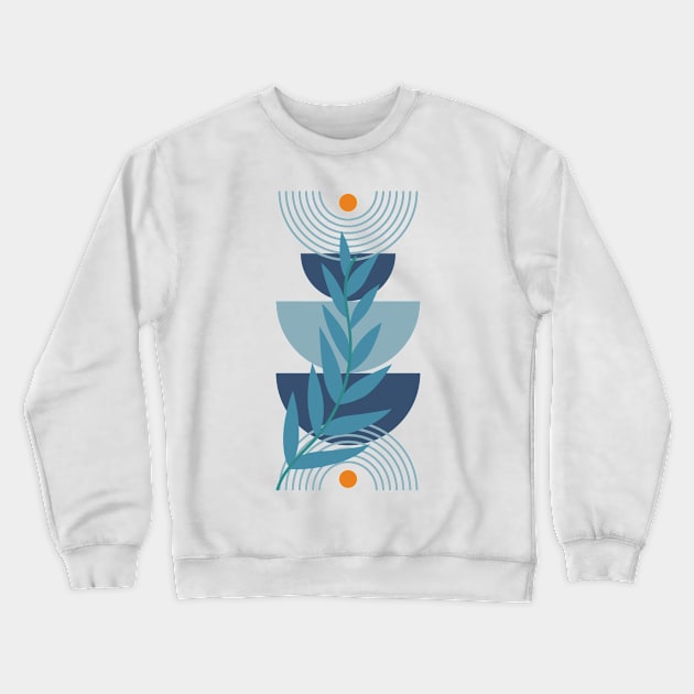 Diseño Estilo Boho  en tonos azules Crewneck Sweatshirt by FunPrintCraftTienda